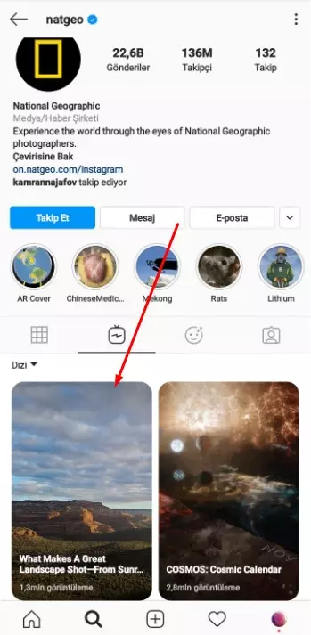 Android'de IGTV Videoları nasıl indirilir