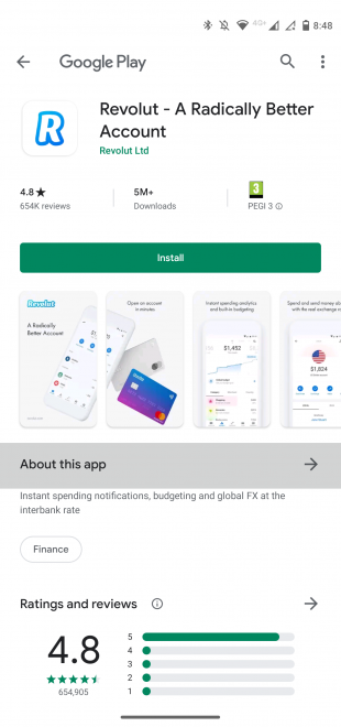 Revolut'tan Instagram Reklam Açılış Sayfası (Google Play Store'da Uygulama)